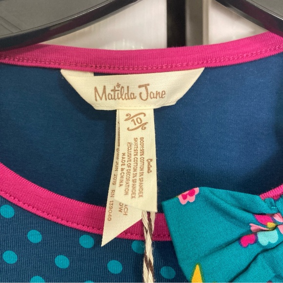 Matilda Jane Moments With You Merry Merry Christmas Dress Girls Floral Size 10 - Picture 5 of 16